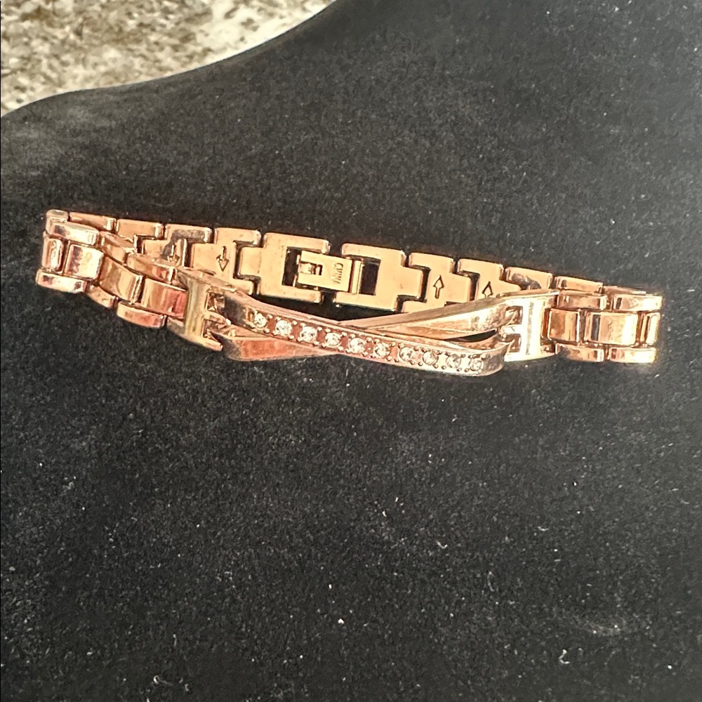 Rose Gold Crystal Accent Women's Bracelet